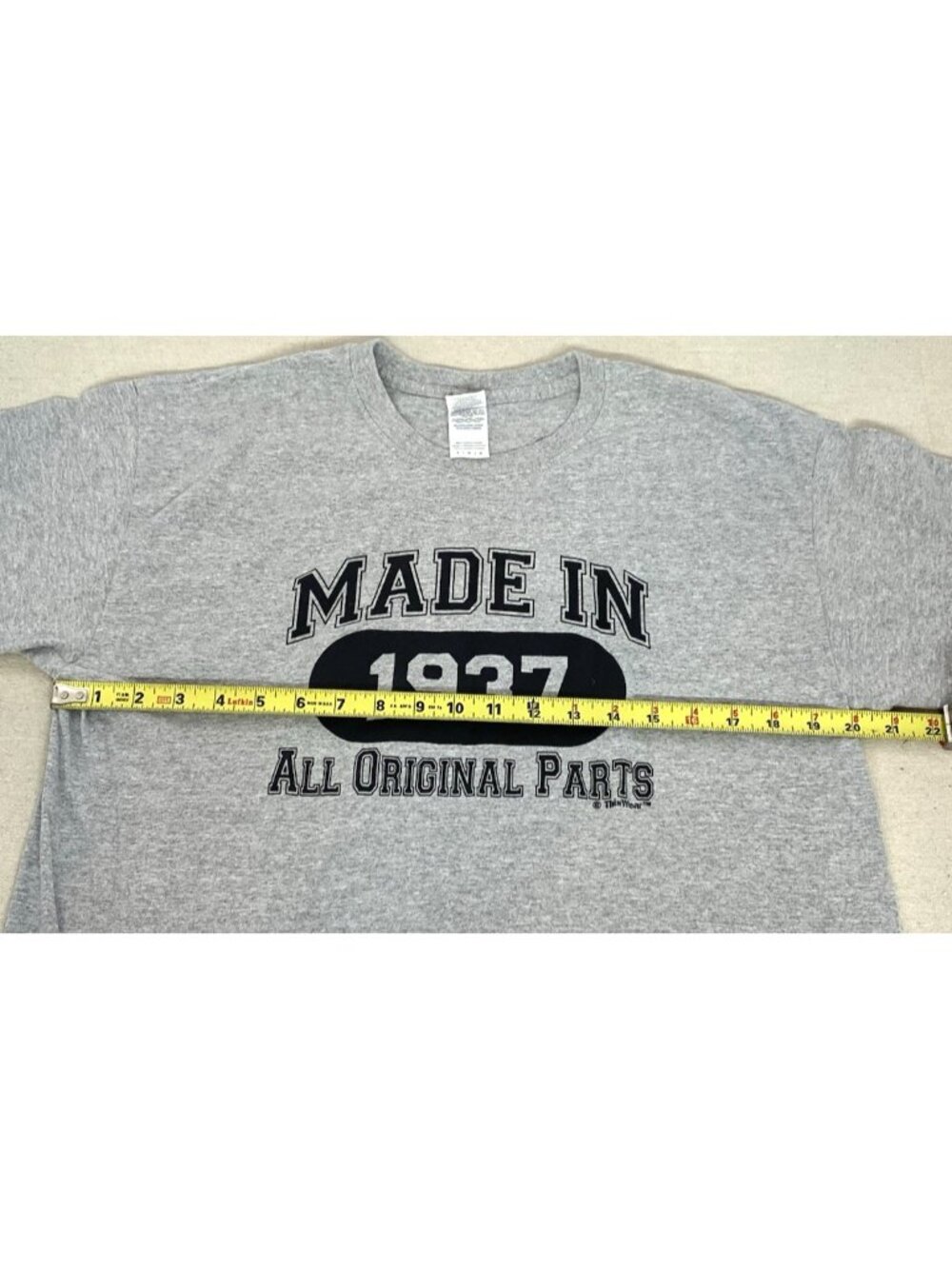 Made in 1937 All Original Parts T-shirt Gray Size L - Picture 2 of 6